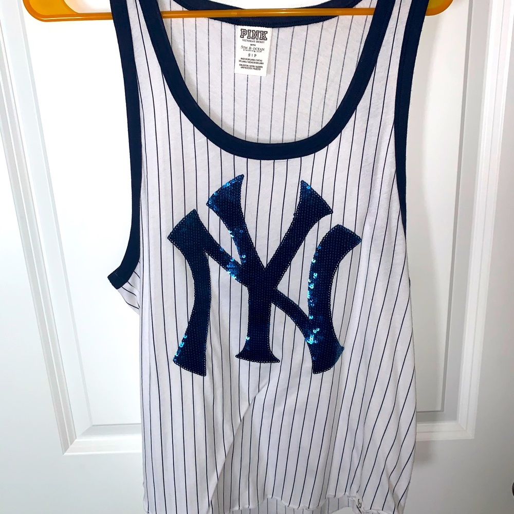 PINK Victoria Secret Yankees Sequence Tank Top